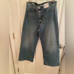 Express Cropped HR Wide Leg Jeans